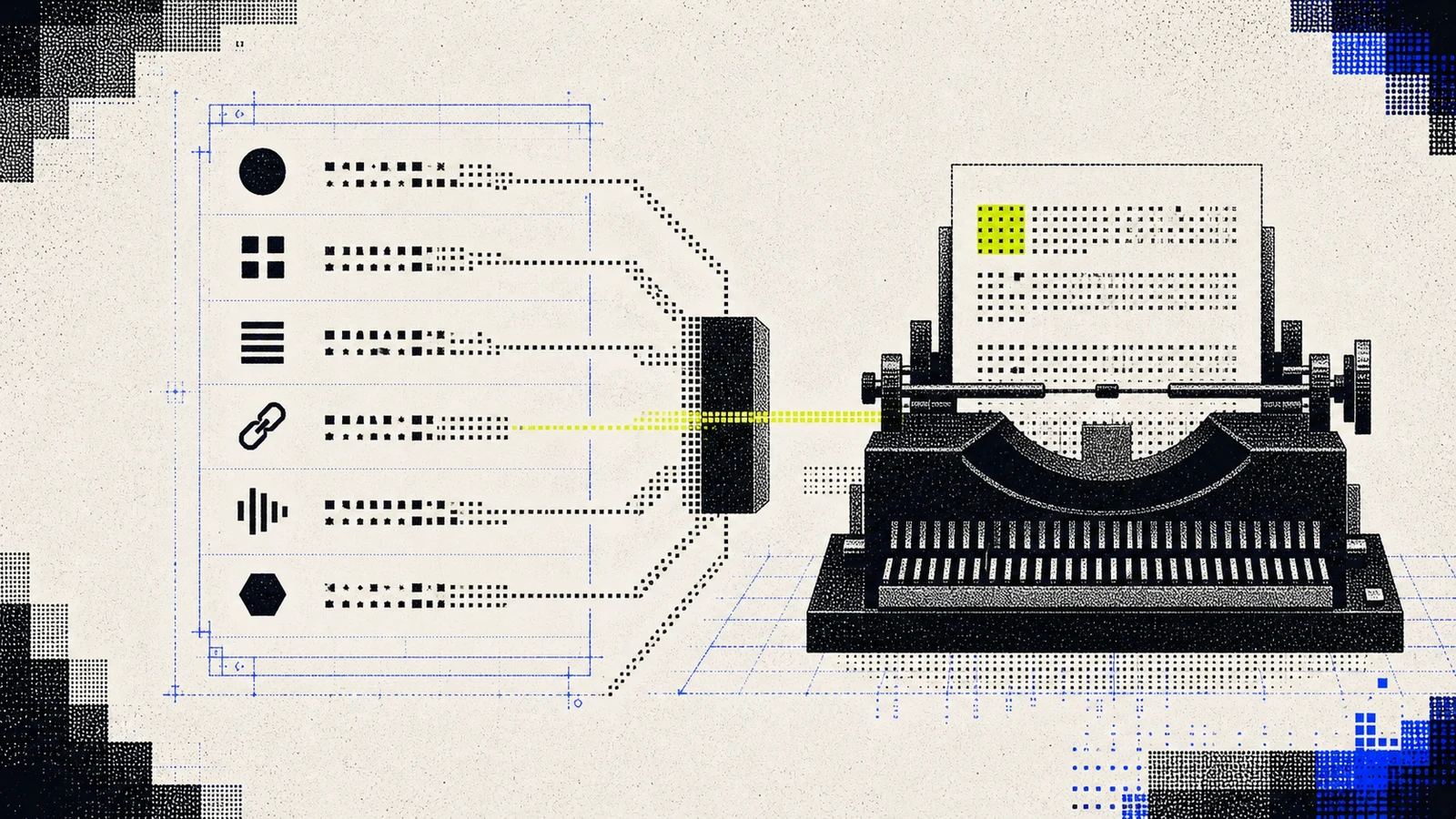 Editorial illustration for AI writer brief templates: the brief is the moat